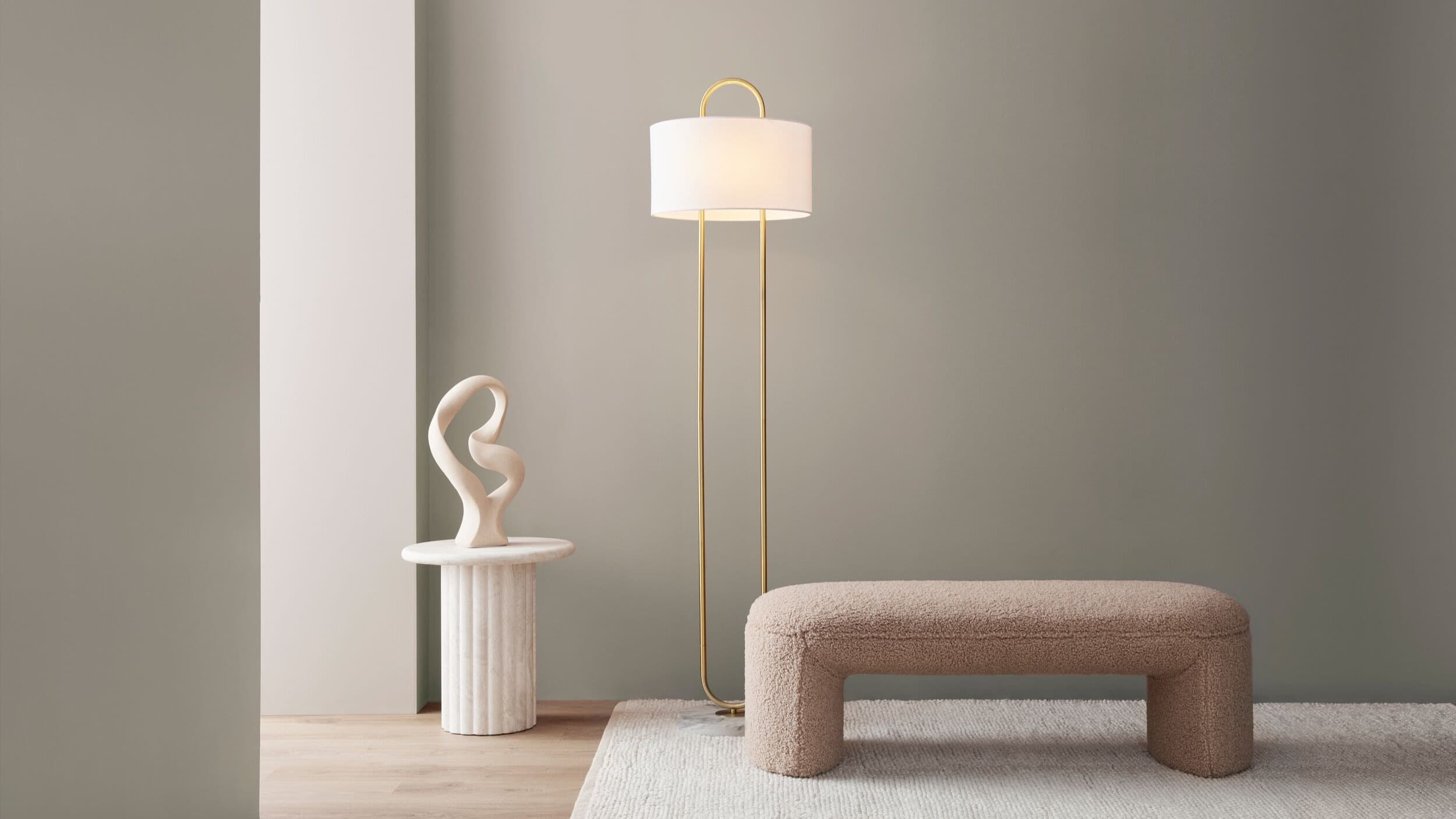 Florence Floor Lamp in Brass | Beacon Lighting