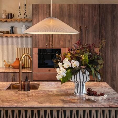 image by timneve containing kitchen, faucet, flower, kitchen island, sink
