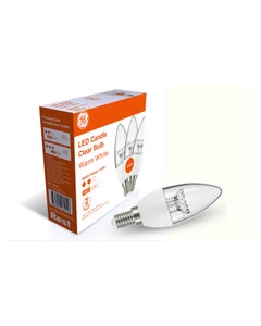GE Candle 3 Pack 3.4W SES LED Globe in Warm White