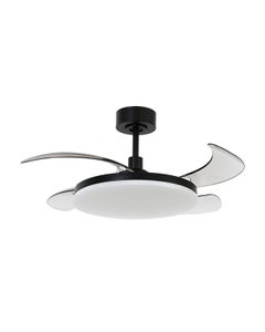 Fanaway Nexus 90cm DC Ceiling Fan with Retractable Blades and Light in Black