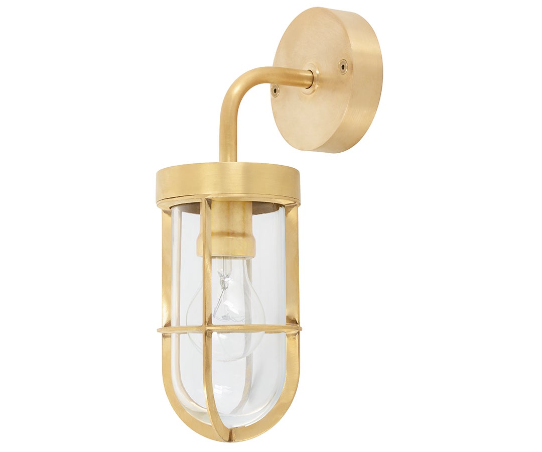 Solid brass shop outdoor wall light