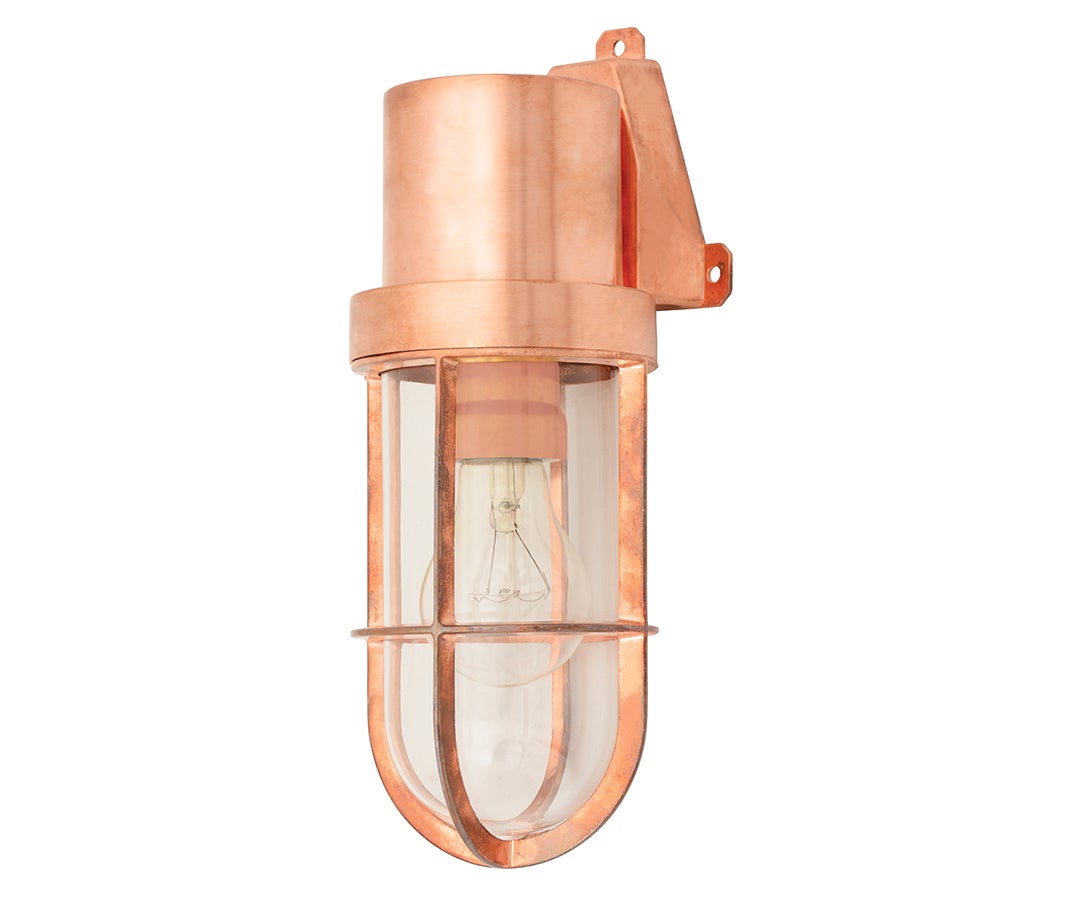 Copper hot sale light sconce