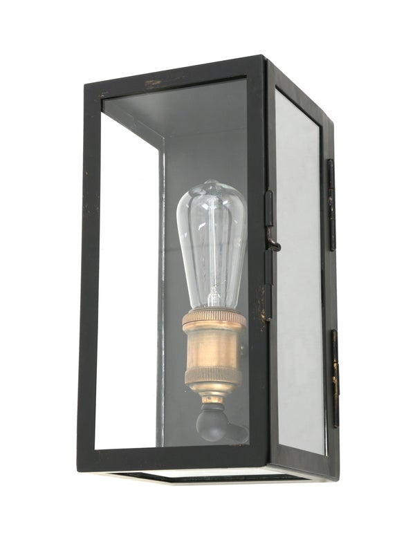 Southampton 1 Light Small Wall Sconce in Antique Black with Bronze Accents