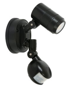 LEDlux Secure 1 Light LED Colour Switch Flood Light With Sensor in Black