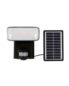 Shepherd 1 Light LED Solar Floodlight in Black with Sensor