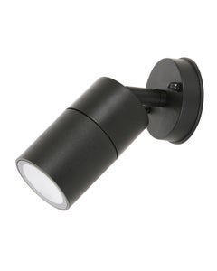 Wanaka 1 Light Adjustable Exterior Wall Light in Black