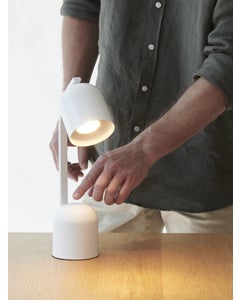 Moss 1 Light Touch Table Lamp in White