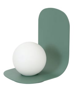 Attica 1 Light Table Lamp in Sage with Matte Glass Shade