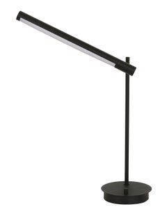 LEDlux Lennox LED Dimmable Table Lamp in Black With USB Port