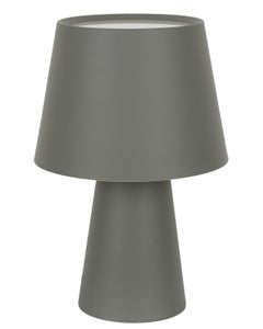 Harris 1 Light Table Lamp in Grey with Glass Diffuser