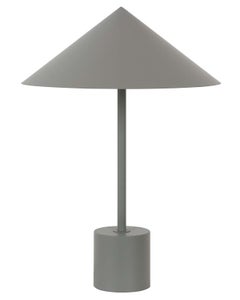 Margot 2 Light Table Lamp in Grey with Metal Coolie Shade