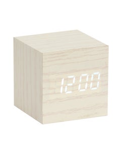 Cubis LED Alarm Clock in White