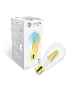 GE Imagine Sync 6.5W BC CCT LED Dimmable Smart Heritage Pilot Globe