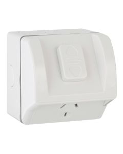 Lucci Power Single IP54 10A Exterior GPO in White