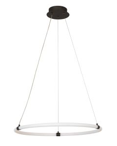 Sphere 1 Light LED Pendant in Aged Steel with Frosted White Tubes