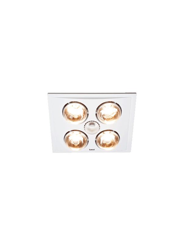 Thermalite Deluxe 3-in-1 Bathroom Heater in White with 4x275W Heat Lamps