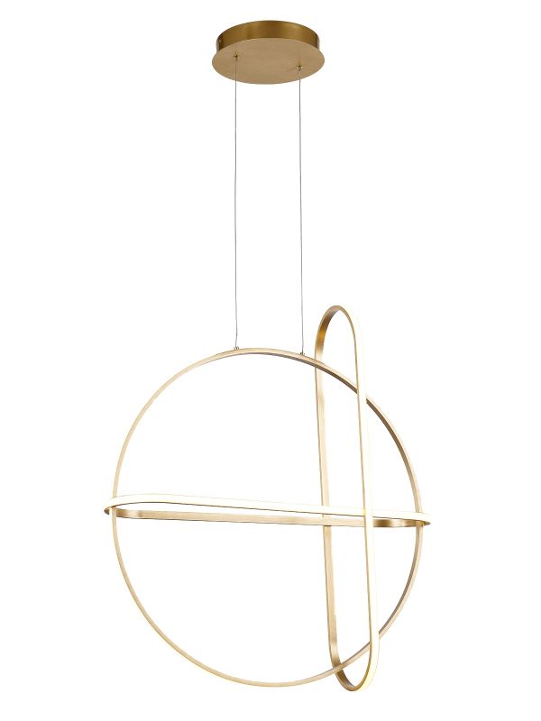 LEDlux Avenue LED Dimmable Round Pendant in Brass