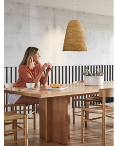 Seagrass 1 Light Tall Pendant in Natural