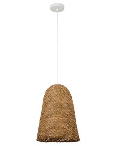 Seagrass 1 Light Tall Pendant in Natural