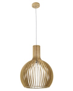 Malmo 1 Light 450mm Pendant in Natural Wood