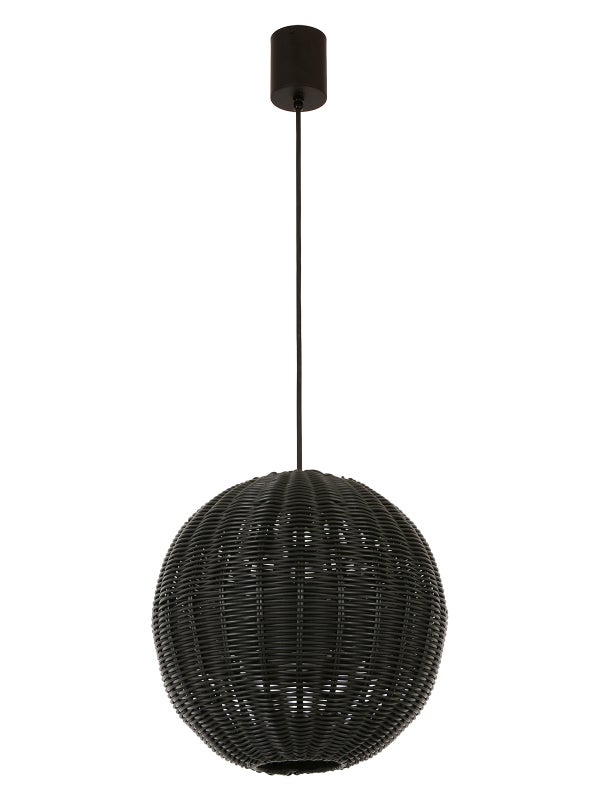 LEDlux Lorne LED 1 Light Round IP44 Dimmable Pendant in Black