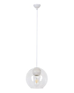 Valona 1 Light Pendant in Marble with Clear Glass
