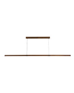 Alby LED 2200mm Pendant in Walnut with Bronze Details