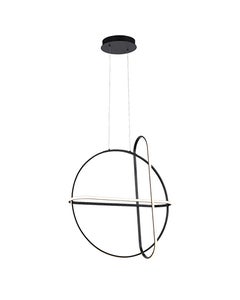 LEDlux Avenue LED Dimmable Round Pendant in Black