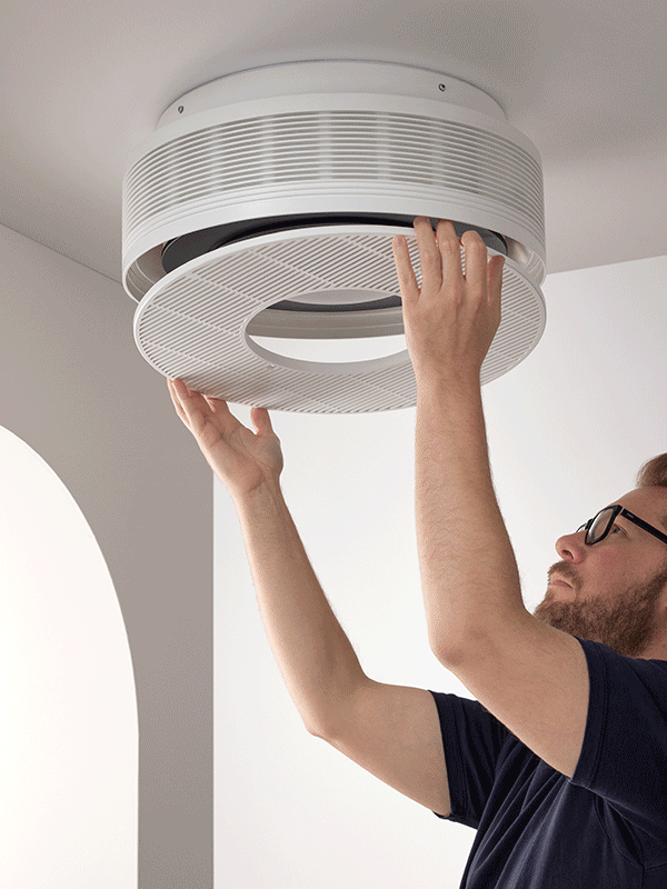 Sanso EvOne 3-In-1 Ceiling Mounted Air Purifier, Ioniser and Multi-Functional Light in White