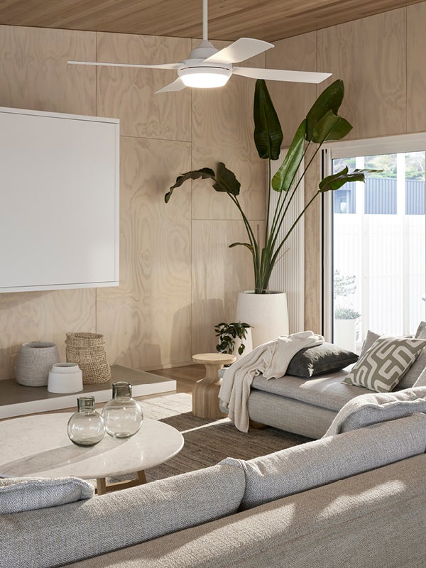 Banksia 122cm Direct Current Fan And LED Light In White