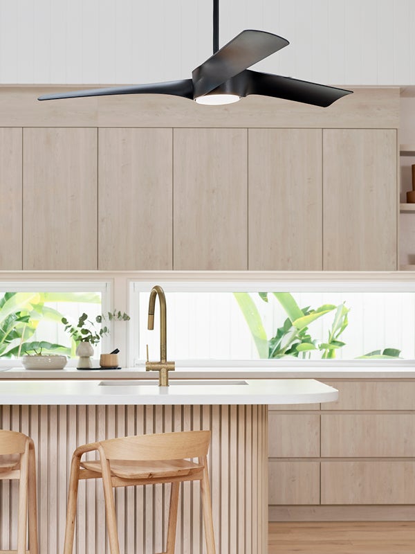 Line 132cm Direct Current Fan With Light In Black