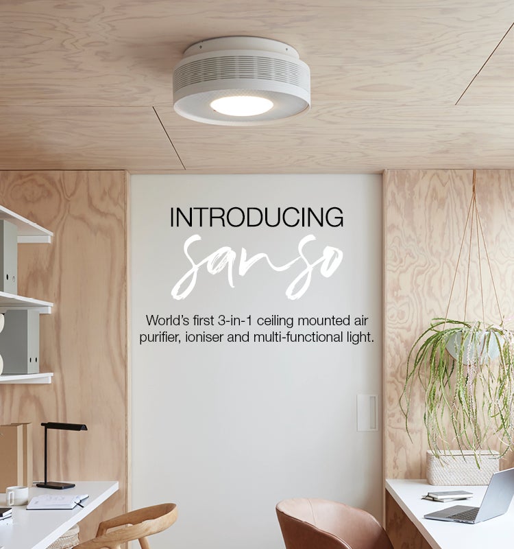 Sanso EvOne 3-In-1 Ceiling Mounted Air Purifier, Ioniser and Multi-Functional Light in White