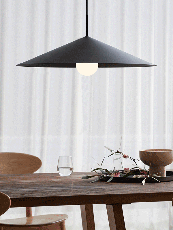 Quill 2 Light Floor Lamp in Black with Opal Glass Shades