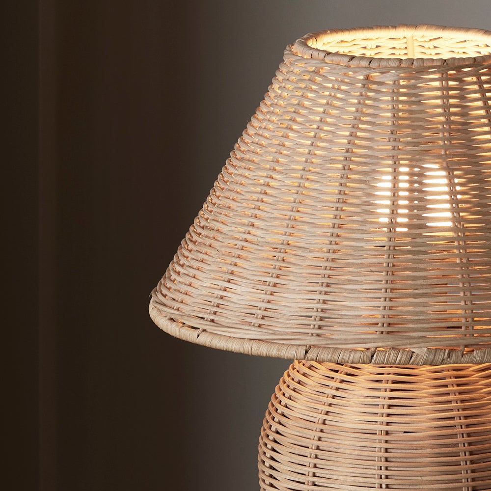 Kasa 1 Light Table Lamp in Natural Ratten