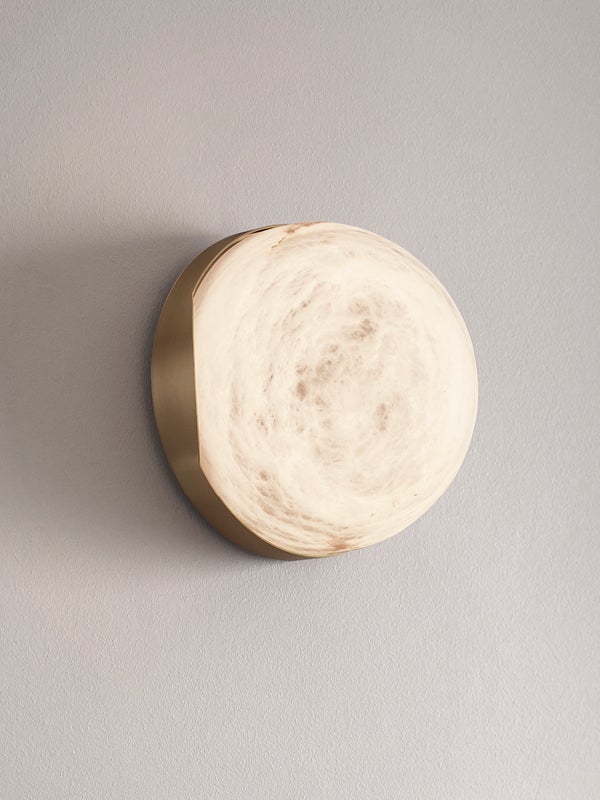 Made By Mayfair Lucent 200mm Flush Mount in Brass and Alabaster