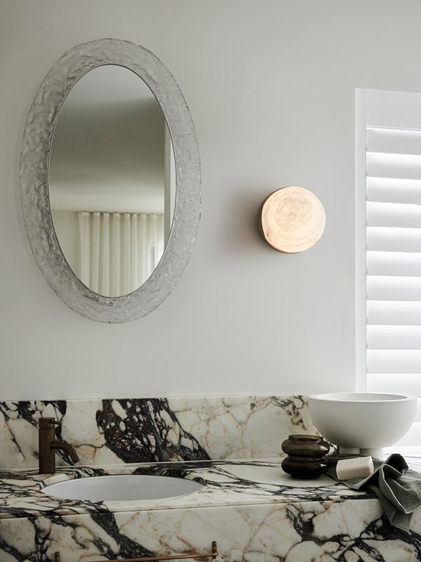 Made By Mayfair Lucent 200mm Flush Mount in Brass and Alabaster