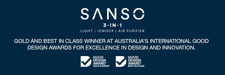 Sanso is the world's first ceiling-mounted air purifier with light