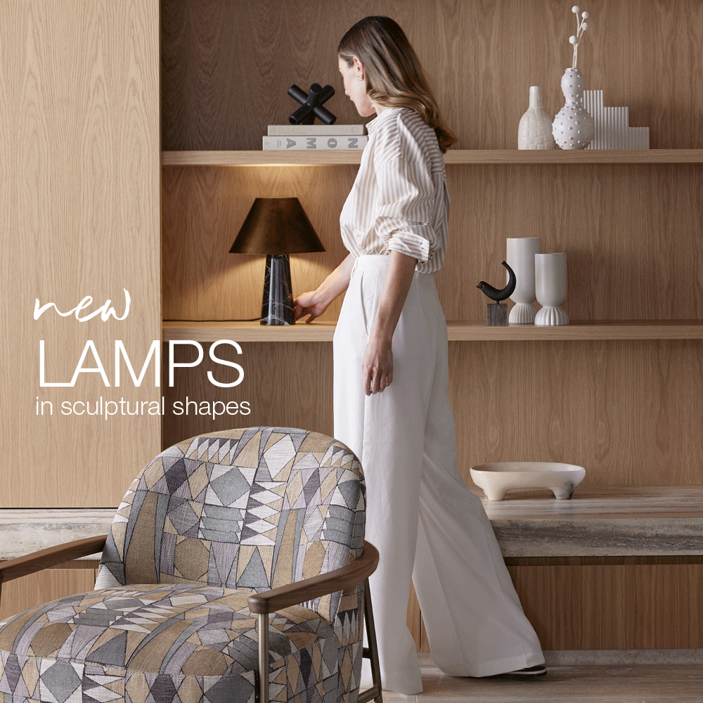 New Table Lamps And Floor Lamps In Sculptural Shapes