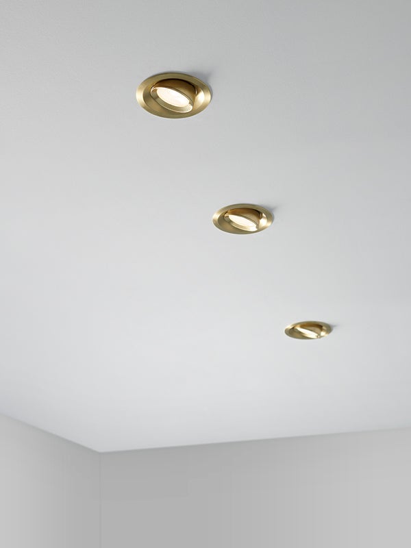 City III Gimble LED CCT Dimmable Downlight in Brass