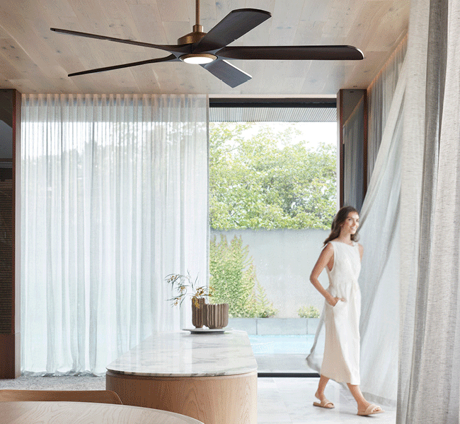 Discover the perfect fans and exterior lighting to enjoy summer outdoors.