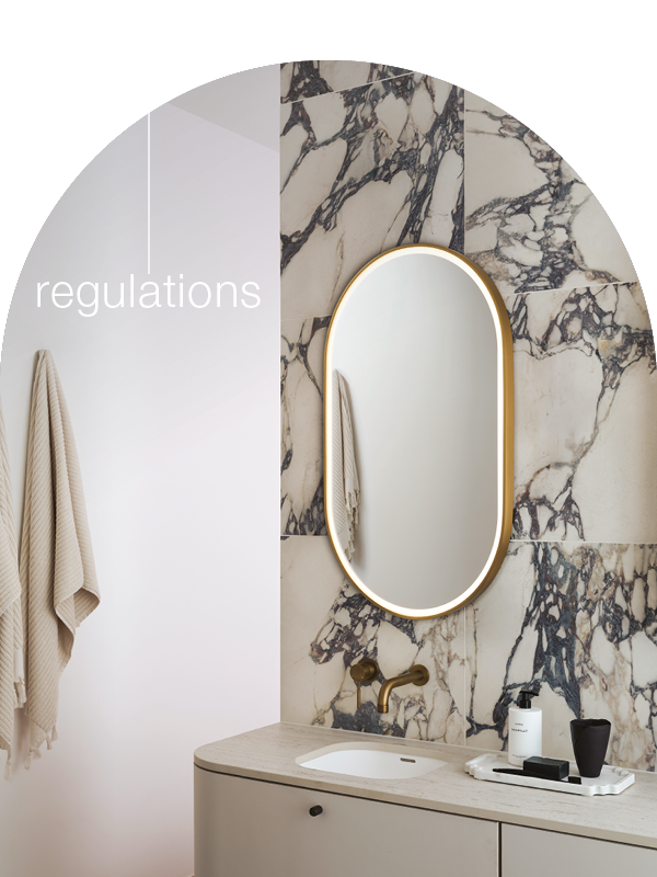 Contour LED Colour-Shifting Oval Mirror in White