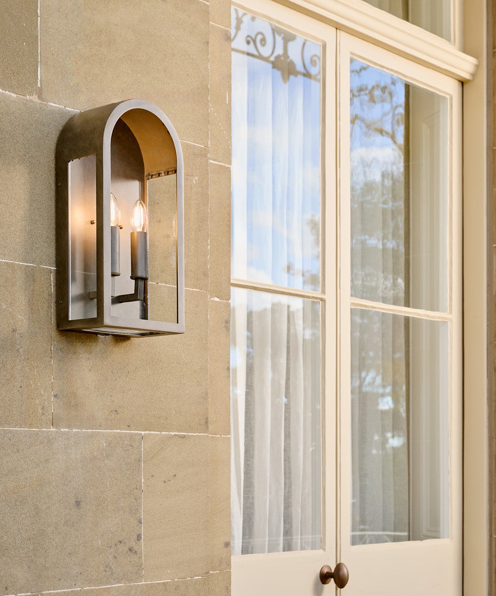 Positano 2 Light Exterior Wall Sconce in Bronze