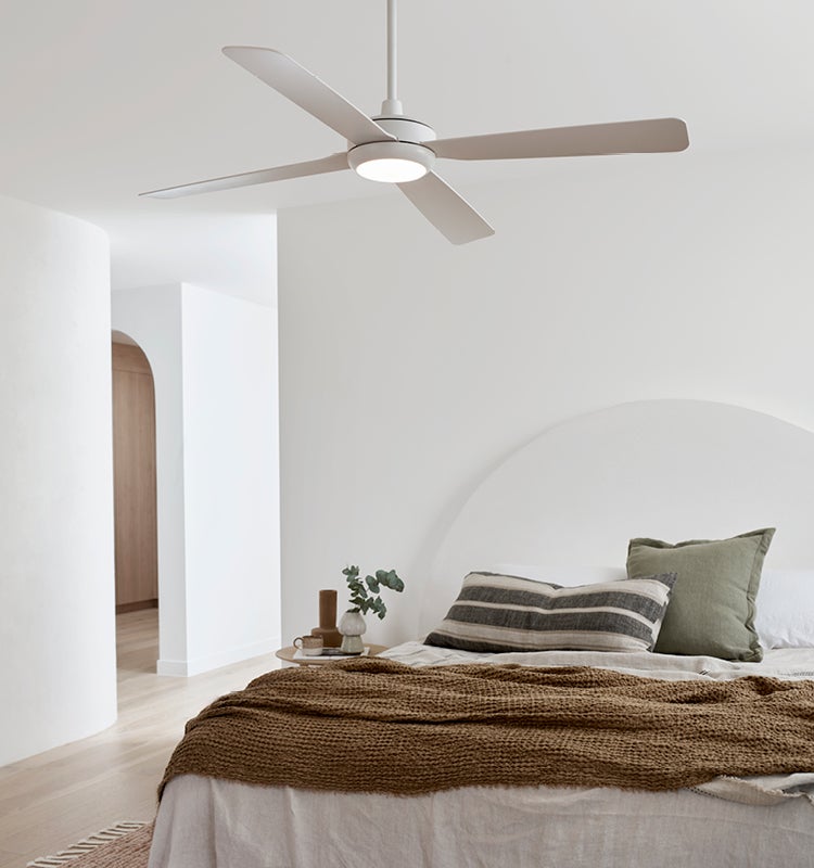 Slipstream 132cm DC Fan with Light in White