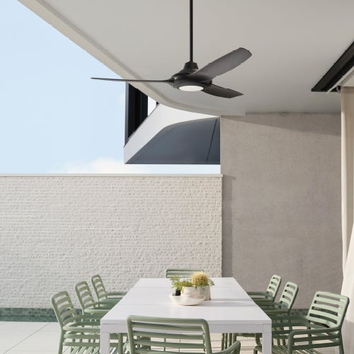 Hyperion 146cm DC Fan with Light in Black