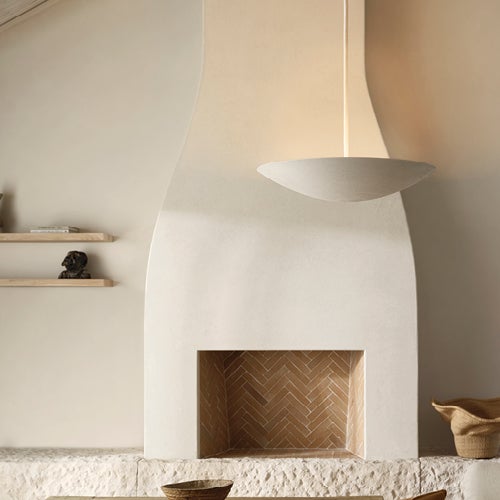 Sierra 5 Light Large Pendant Uplighter in Textured White