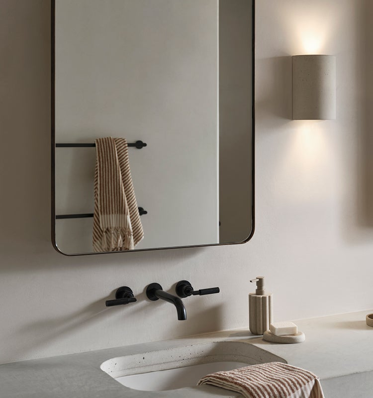 Fjord 1 Light Up/Down Wall Bracket in Stone