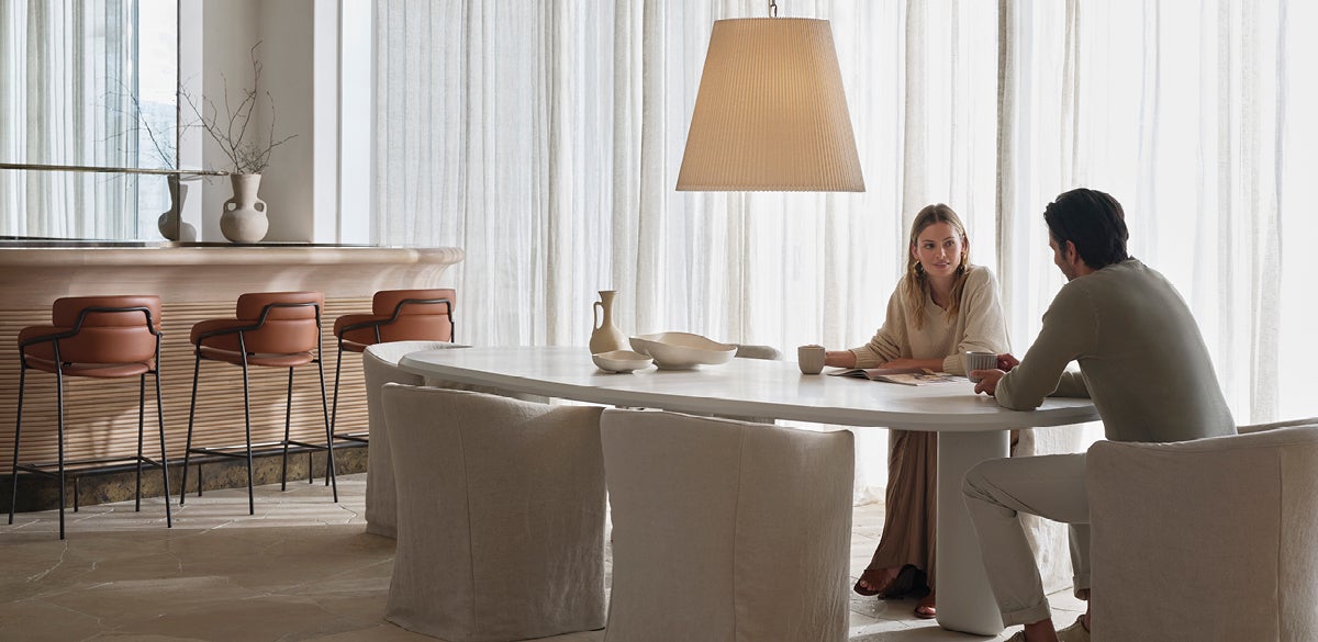 Amici 3 Light Pendant in Aged Brass with White Linen Shade