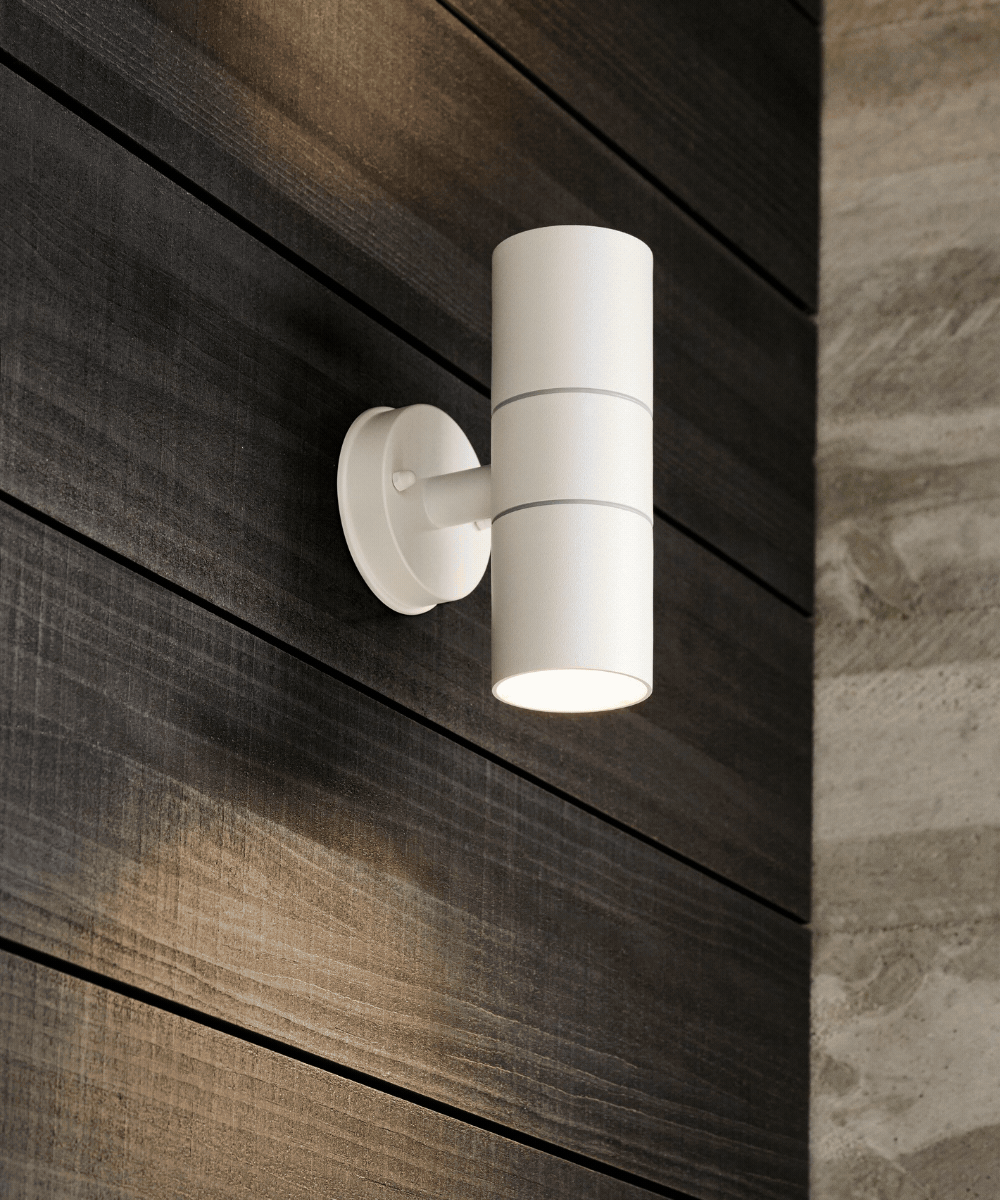 Wanaka 1 Light Exterior Wall Light in White
