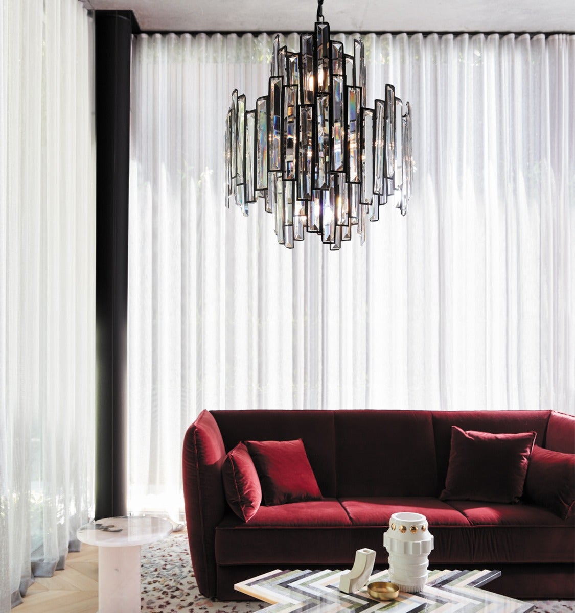 Mutton Lav en snemand had Empire 12 Light Chandelier in Black | Beacon Lighting